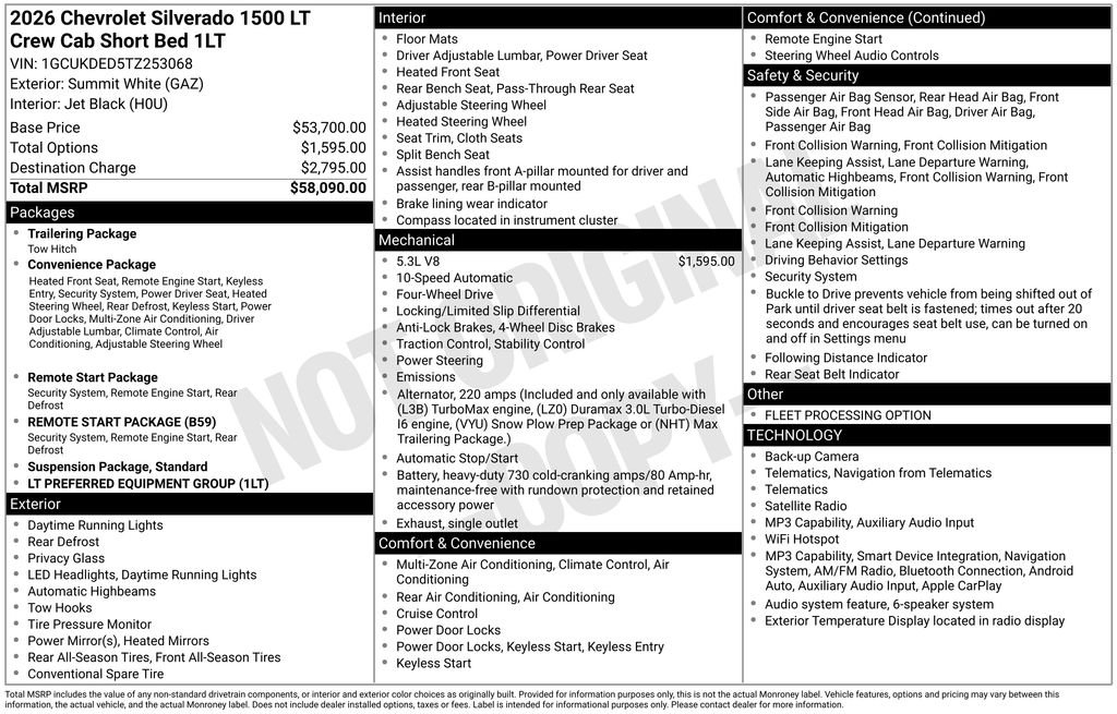 chevrolet silverado 1500 2026 1GCUKDED5TZ253068 image chevrolet silverado 1500 2026 1GCUKDED5TZ253068 image